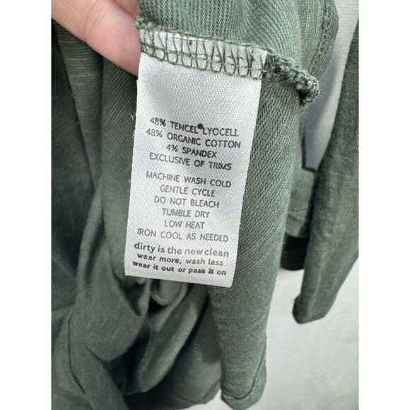 Horny Toad Oblique V Neck Dress Womens Small Green Organic Long Sleeve Outdoor - Picture 6 of 9